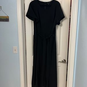 Lane Bryant Black belted wide leg Jumpsuit